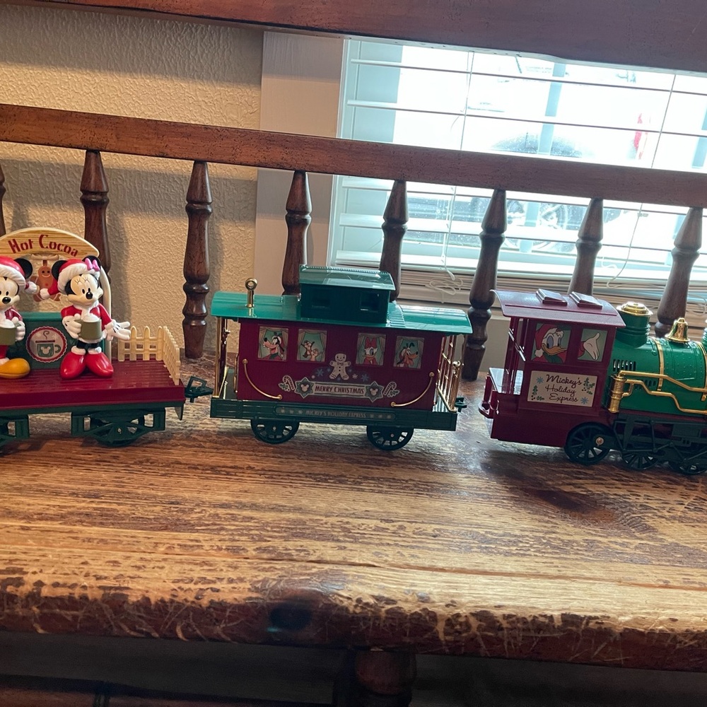 Disney 100th Ann Mickey Mouse Holiday Express Train Set - 3 cars only